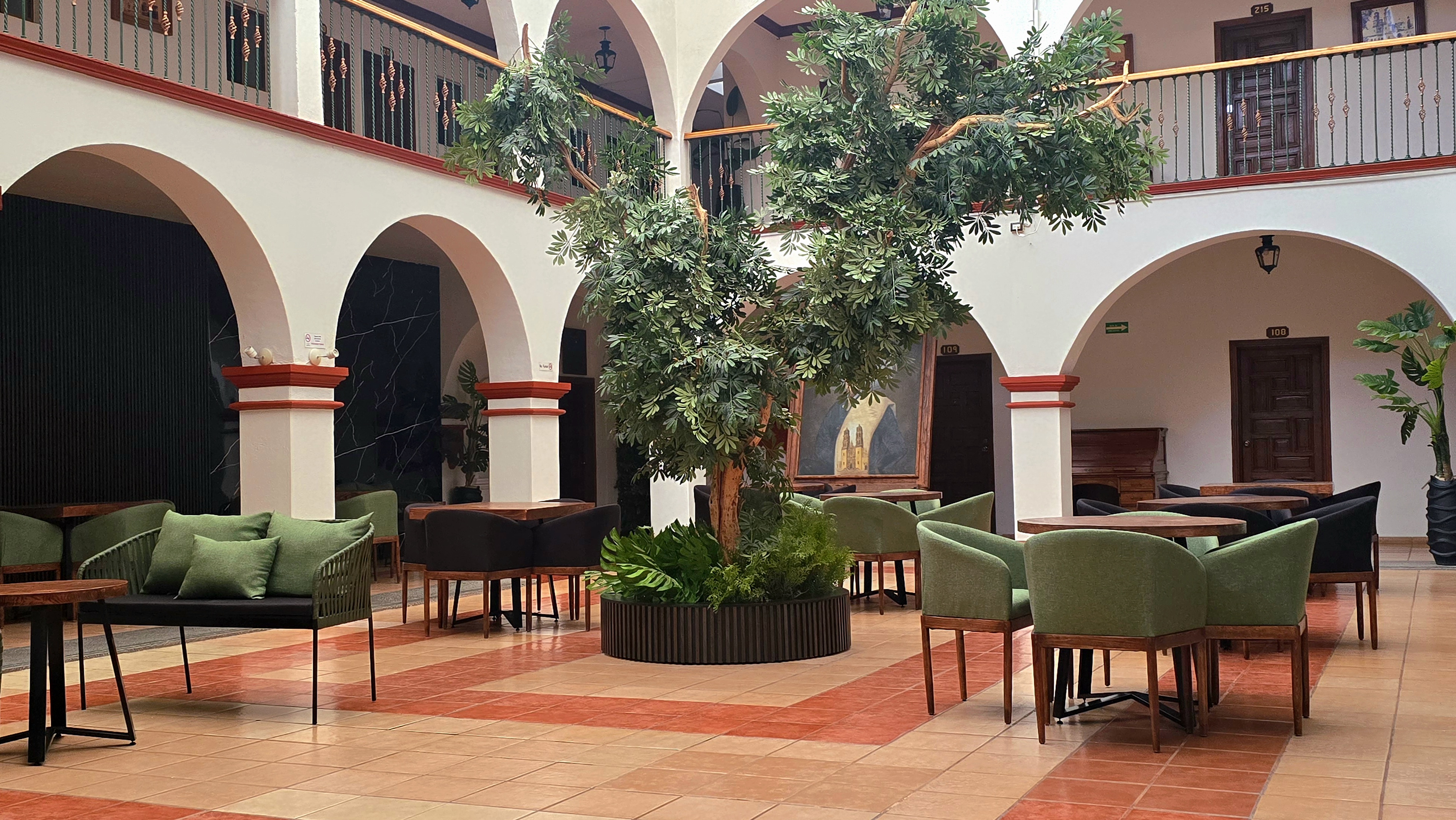 Patio central del Hotel Posada Cocomacan
